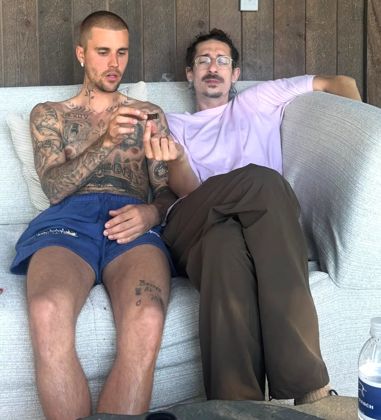 The singer shared a snap of himself with a suspicious looking cigarette earlier this week (Instagram/@justinbieber)