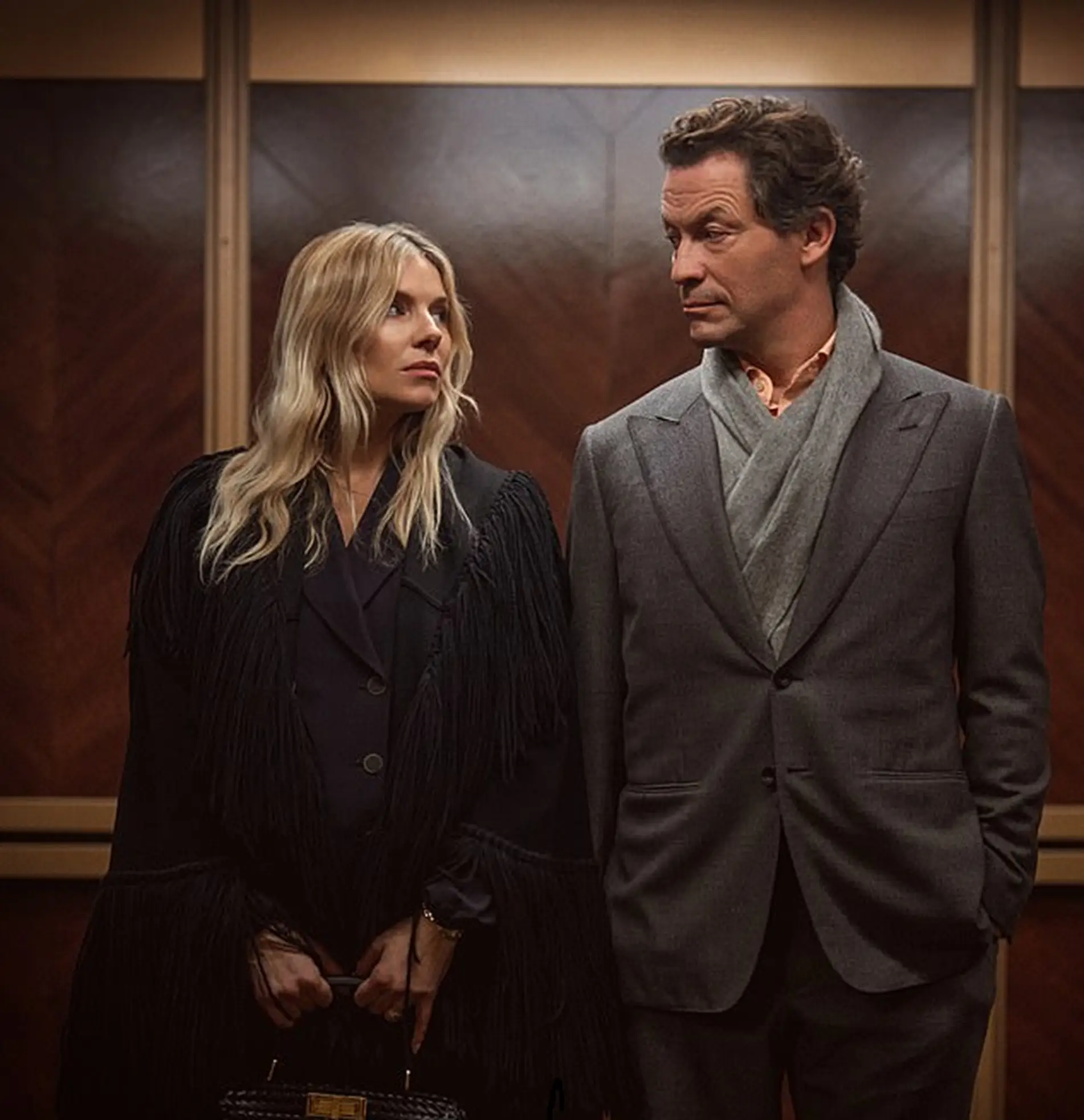 Sienna Miller stars alongside Dominic West in their new show, War (HBO)