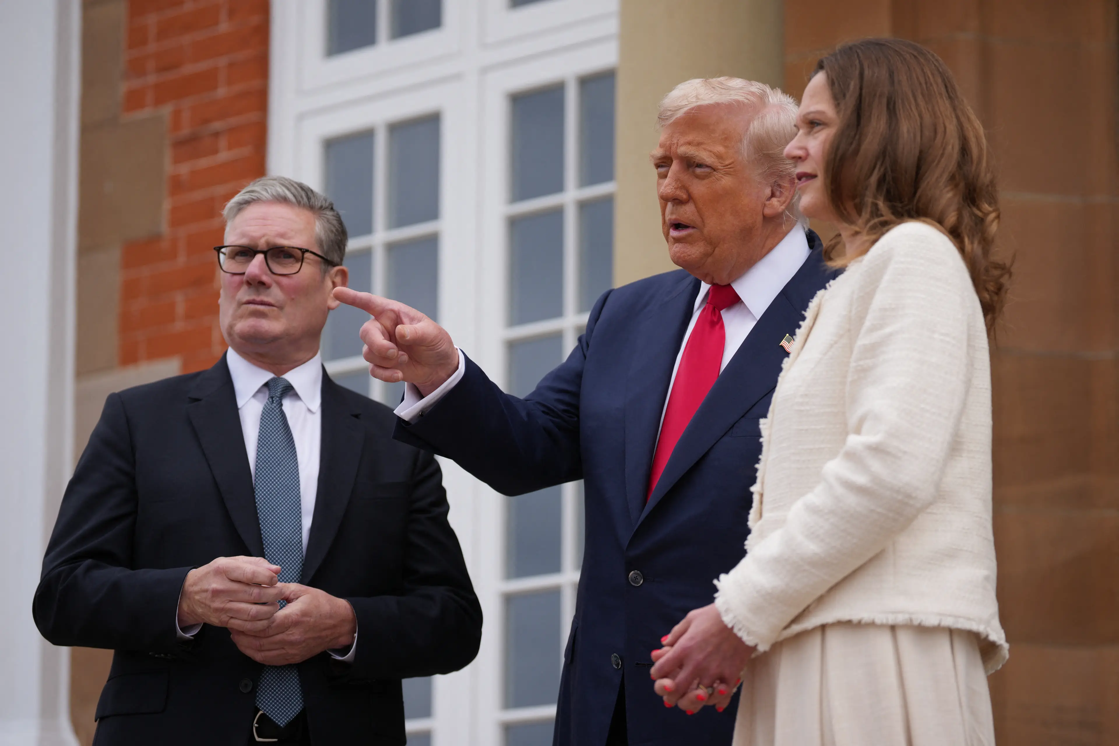 Donald Trump met with the Starmers in Scotland (CHRISTOPHER FURLONG/POOL/AFP via Getty Images)