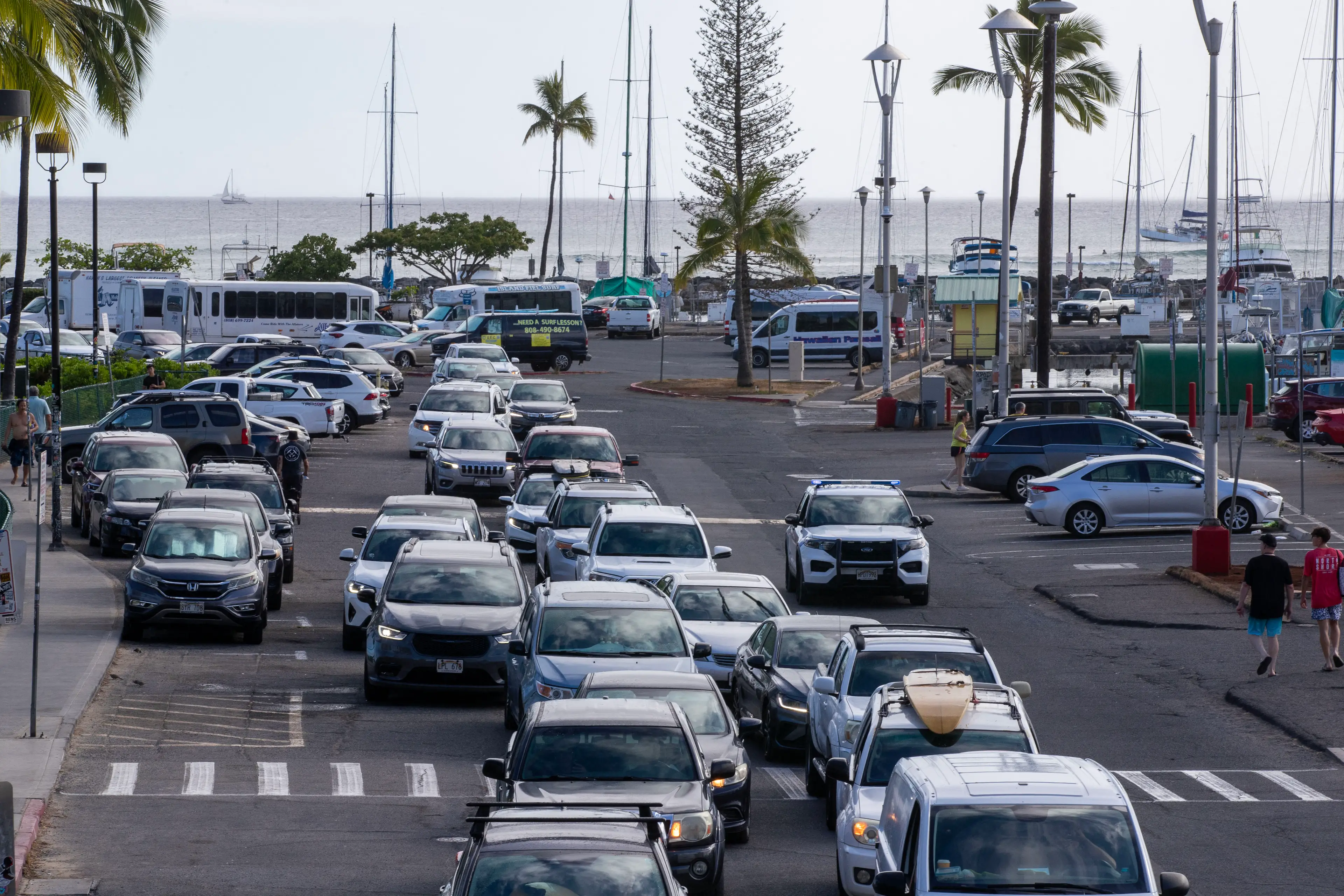 Roads have become blocked in Hawaii (EUGENE TANNER/AFP via Getty Images)