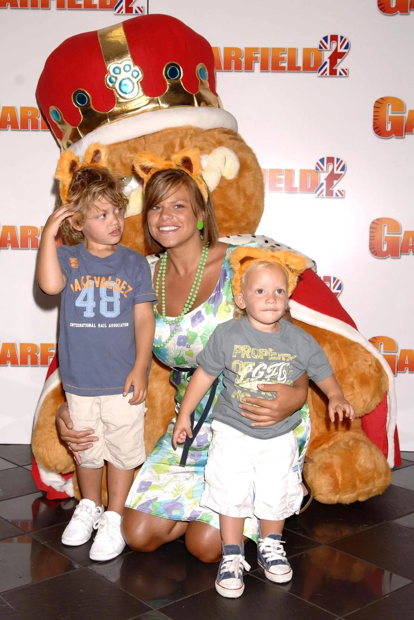 Jade Goody with her two sons, Bobby and Freddie.