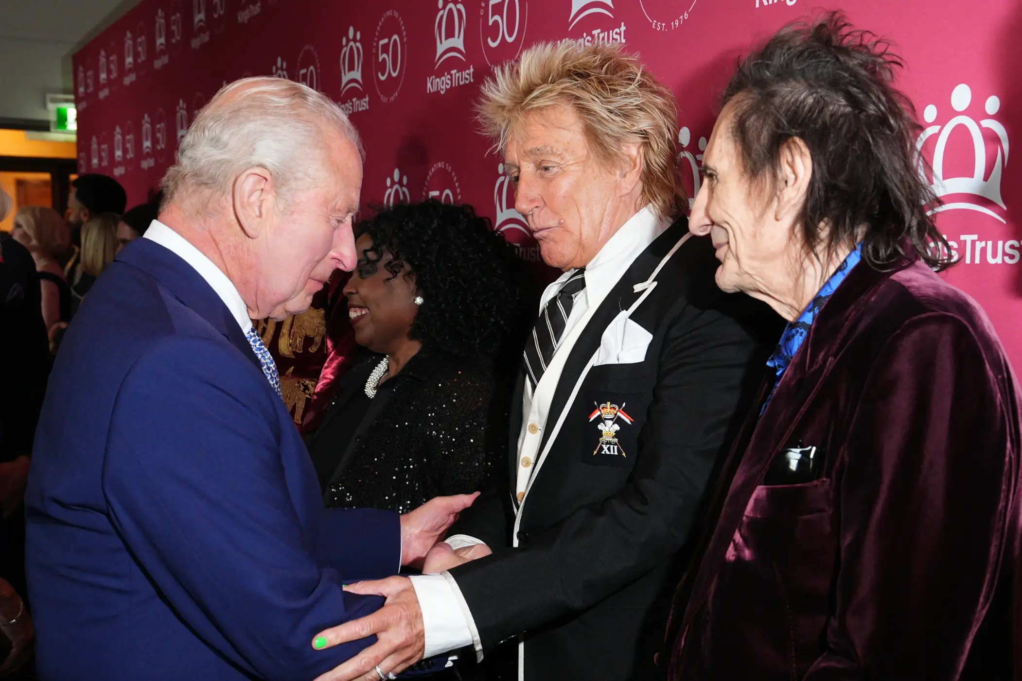 Sir Rod Stewart congratulated King Charles III during the 50th anniversary of the King’s Trust on Monday (Aaron Chown - WPA Pool/Getty Images)