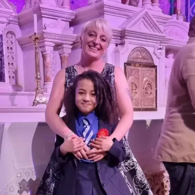 Sarah Griffin was rushed to hospital after struggling to breathe.