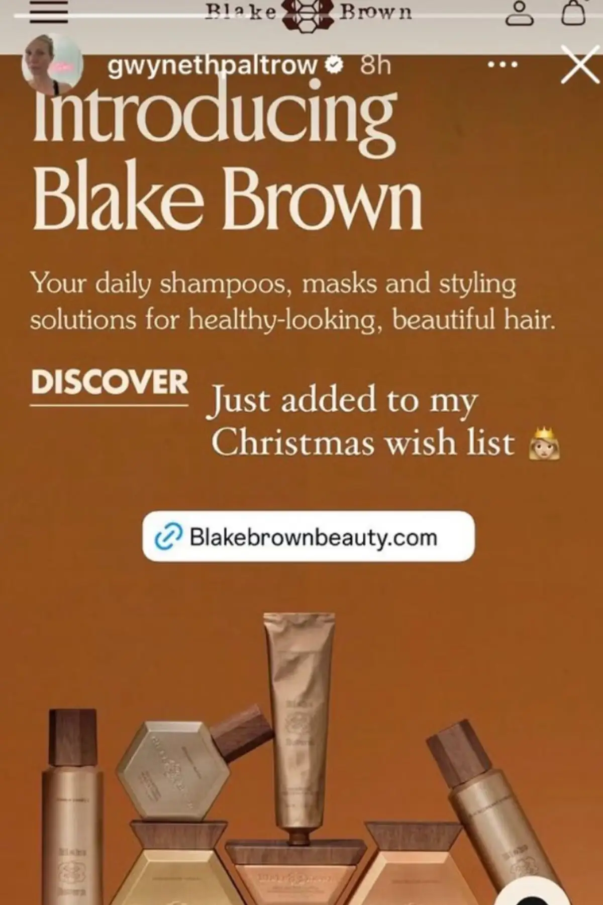 GOOP founder Gwyneth Paltrow posted a subtle statement of support via Instagram (Instagram/gwynethpaltrow)