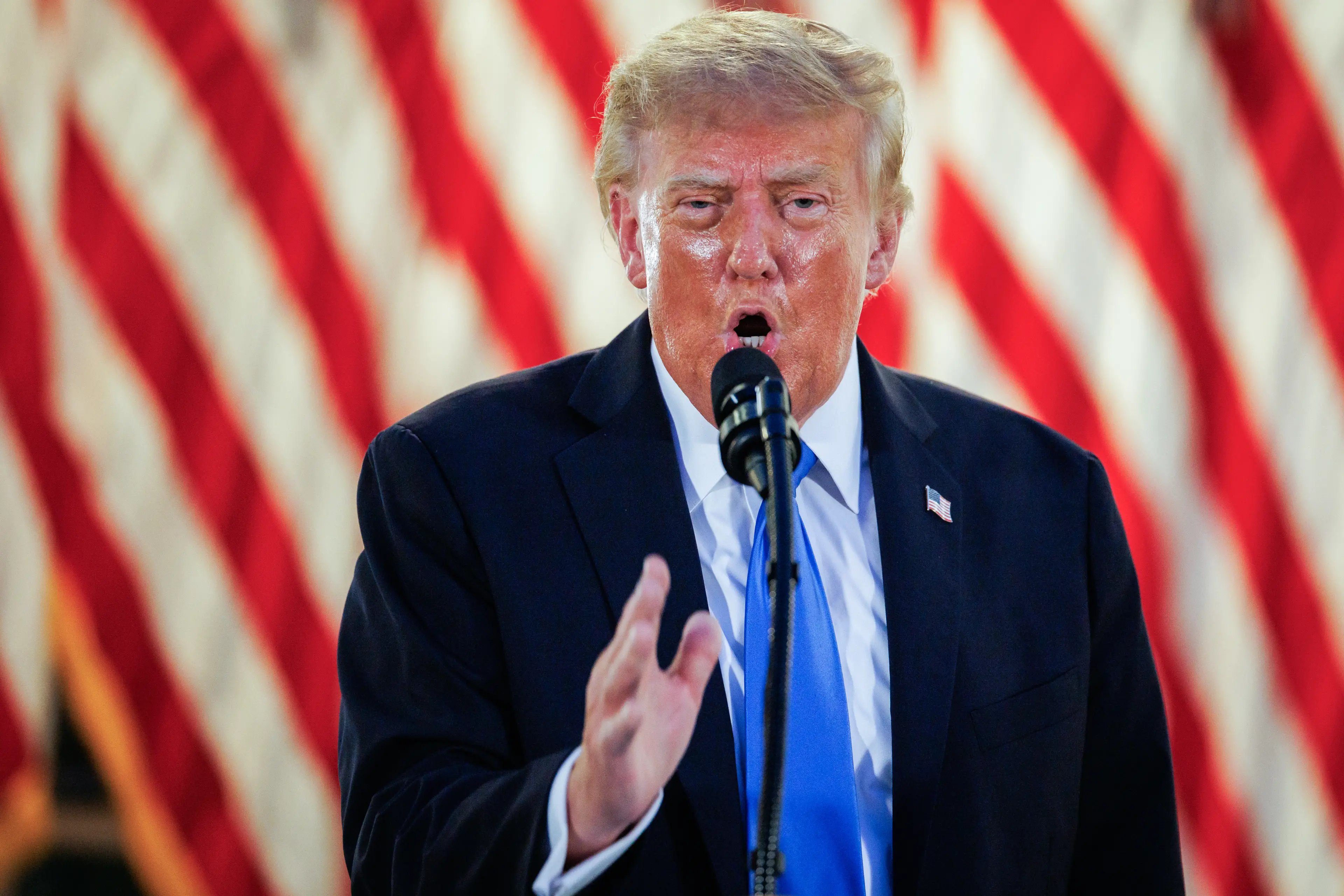 Trump claimed he was 'not a fan' of the couple (Samuel Corum/Sipa/Bloomberg via Getty Images)