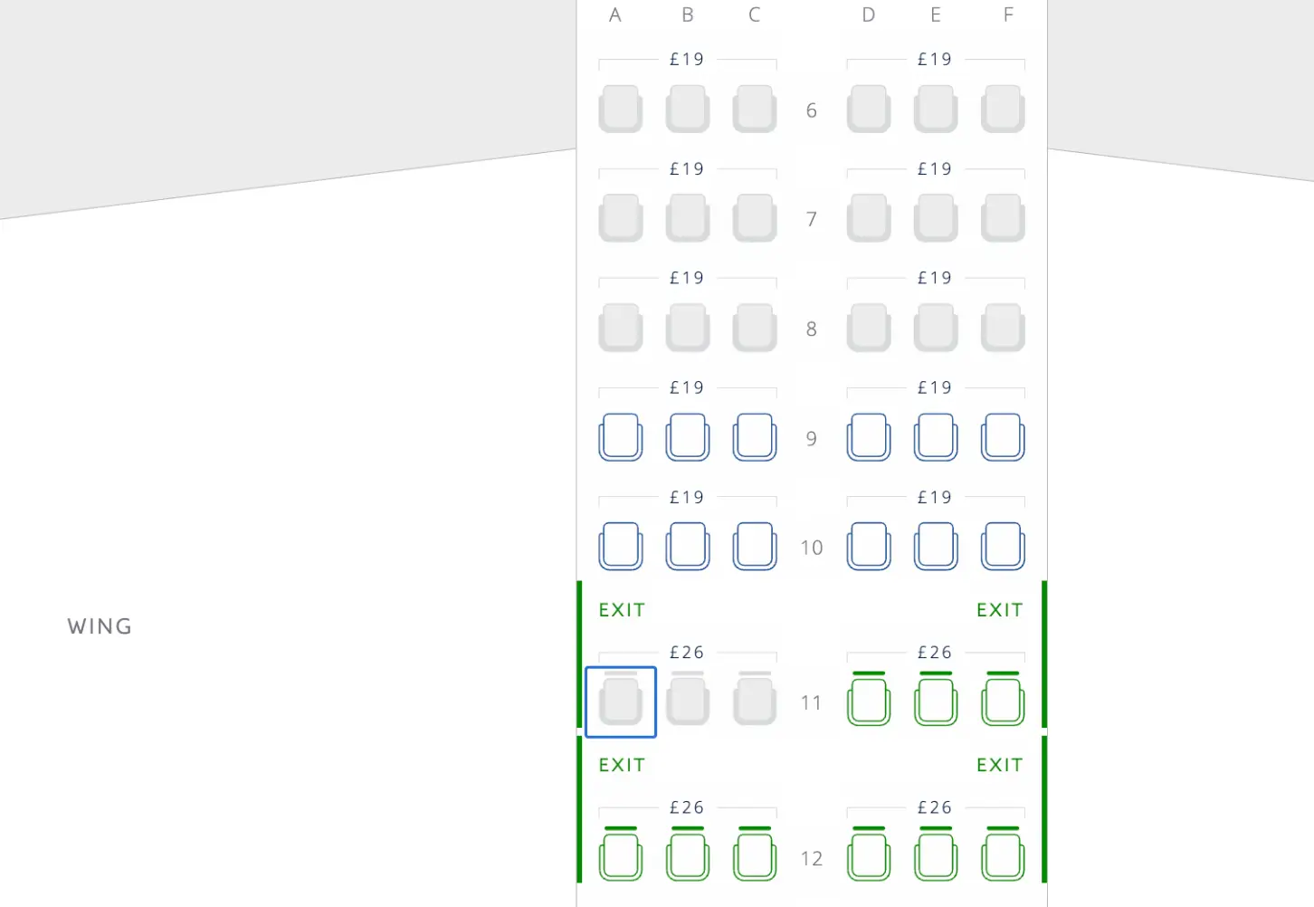 Seat 11A had been booked up on a number of flights (British Airways)