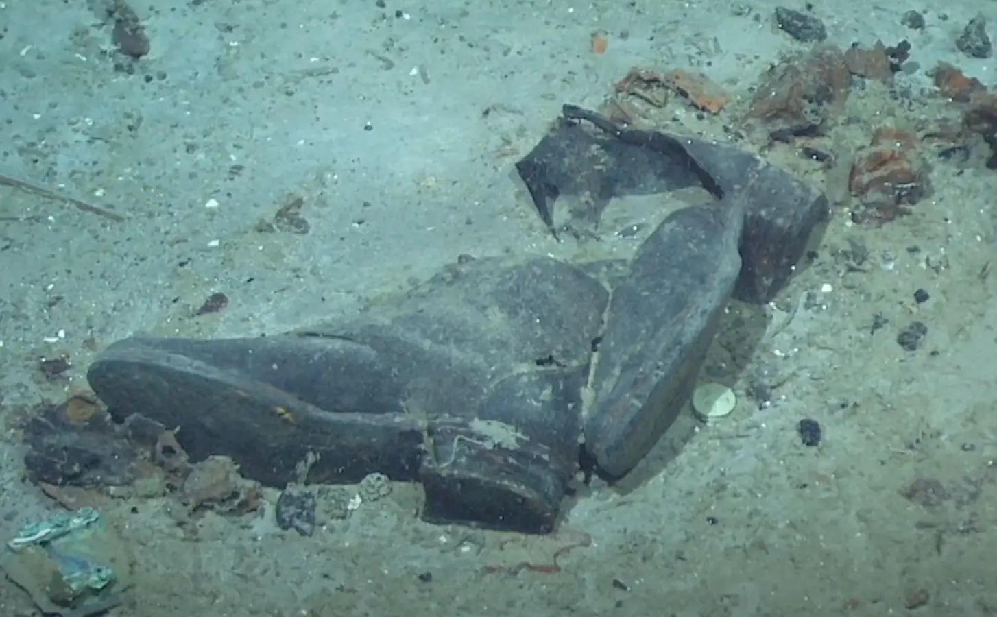 Hundreds of shoes were found in pairs (National Geographic)