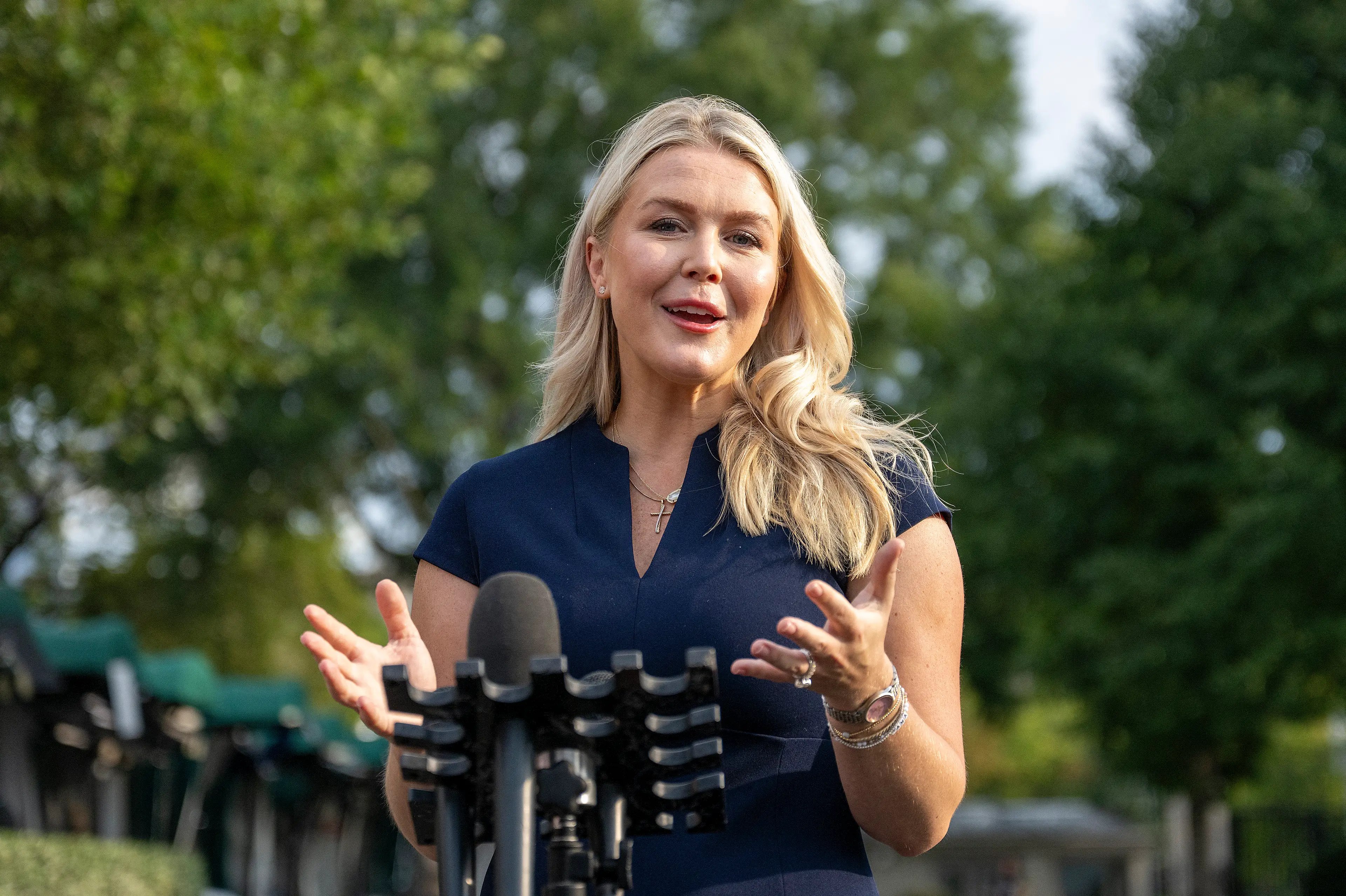 Leavitt announced earlier this month that she'd be stepping down from the role (Jim WATSON / AFP via Getty Images)