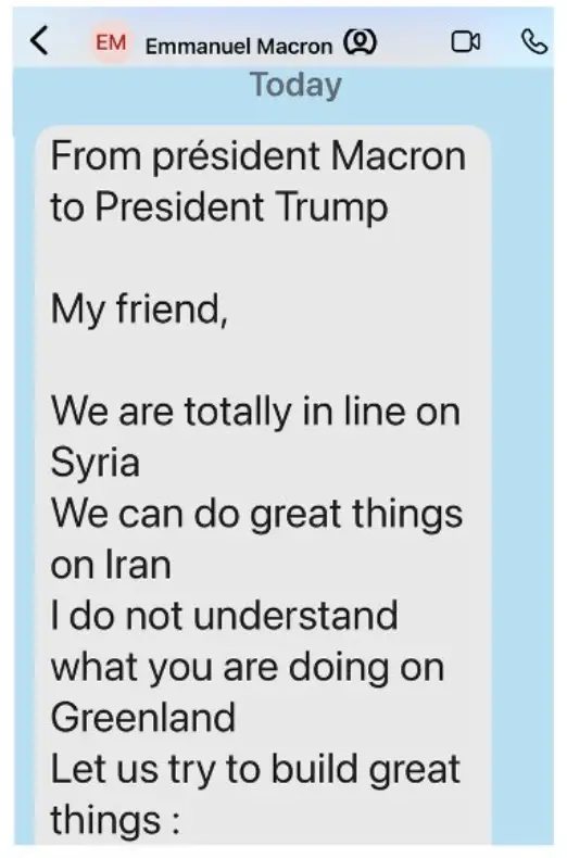 Screenshots of text exchanges were shared by Trump (Truth Social)