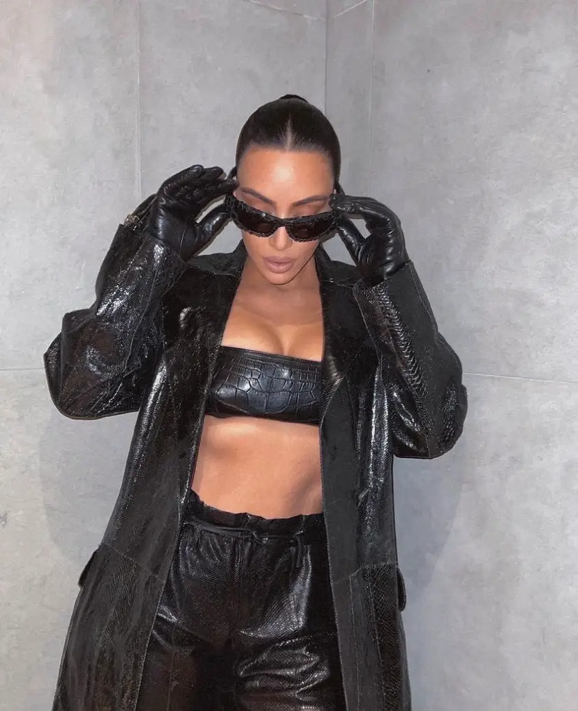 Kim captioned the post with an Ariana Grande song title. (