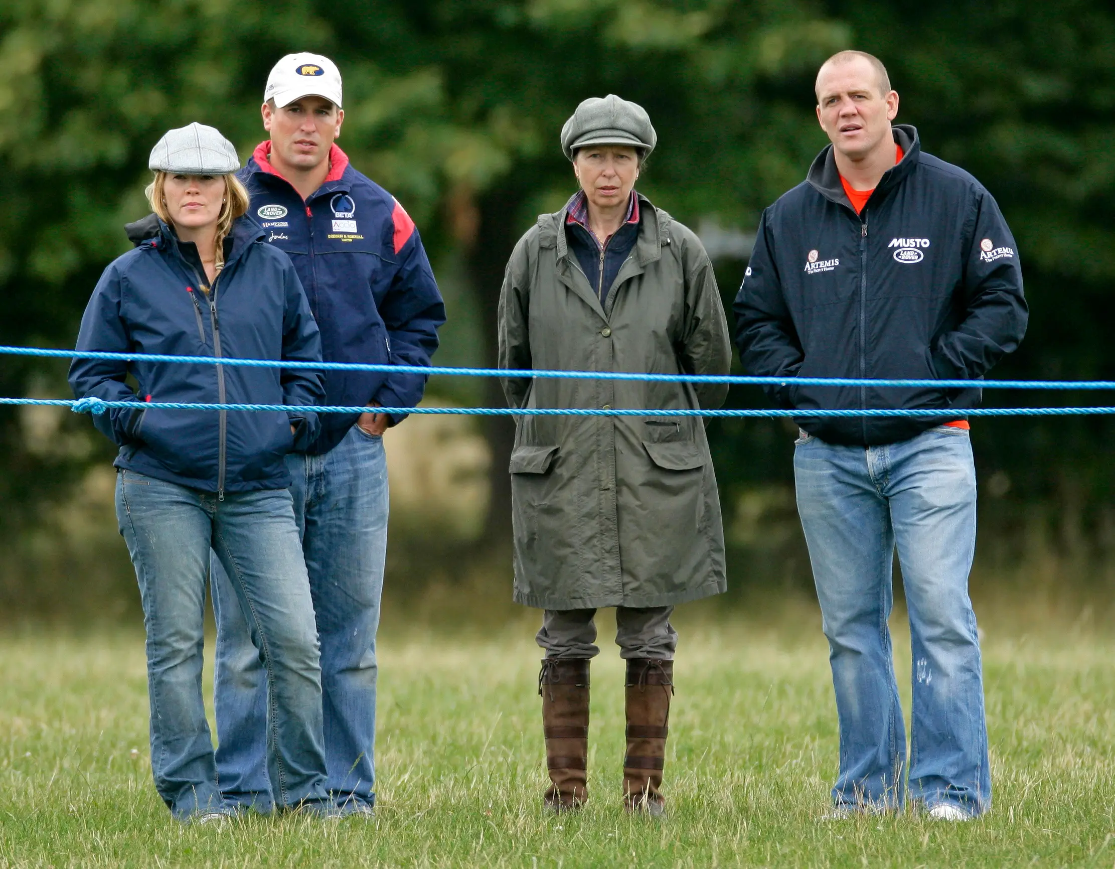 Princess Anne and her children, Peter and Zara, sit much further down the line (Indigo/Getty Images)