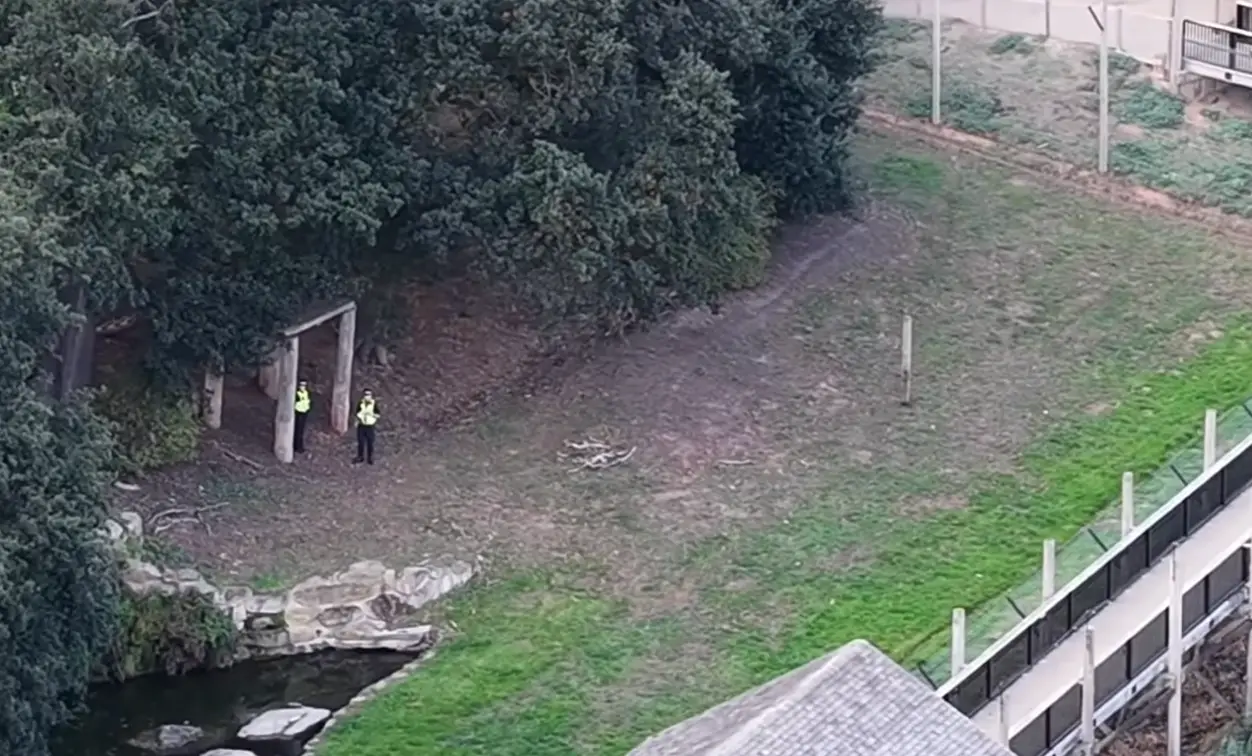 The park remained closed the following day (Sky News)
