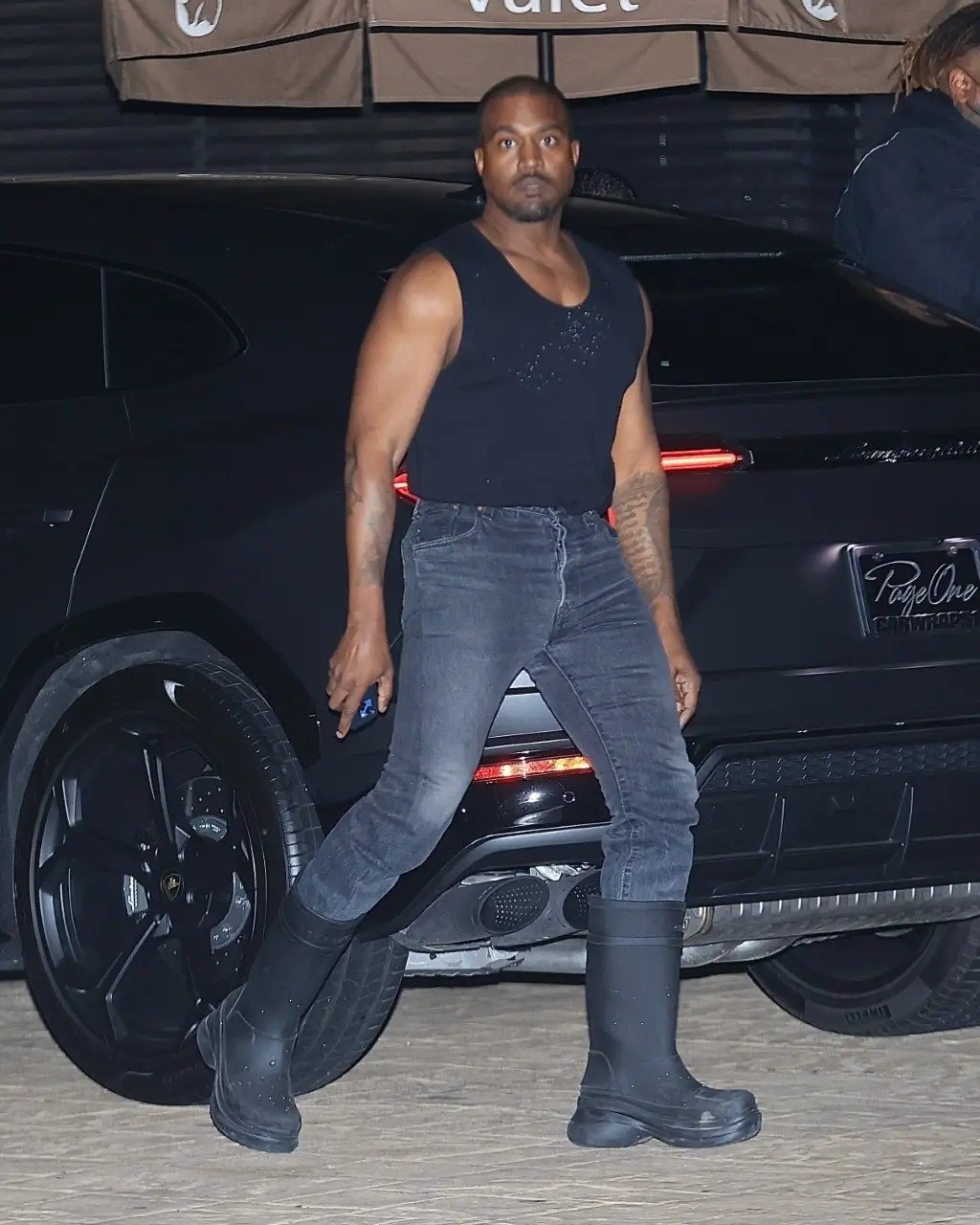 Kanye was spotted in Malibu outside his Donda 2 listening party. (