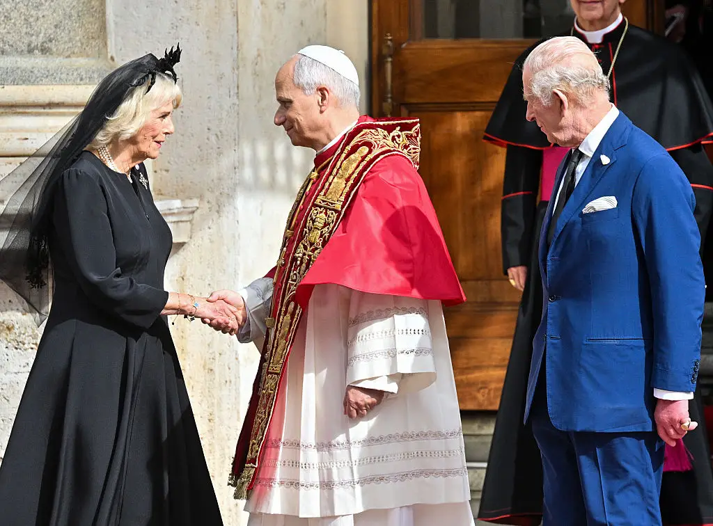 Yesterday, she obeyed tradition and wore all-black to meet Pope Leo (Samir Hussein/Getty Images)