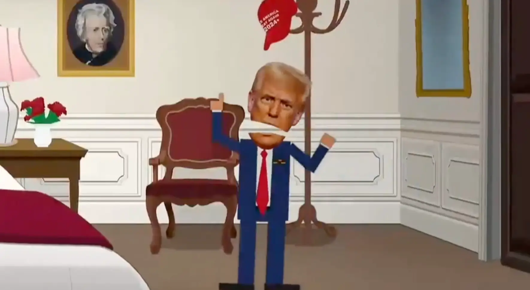 As the clips are doing the rounds online, people are predicting how the president is going to react (Comedy Central)