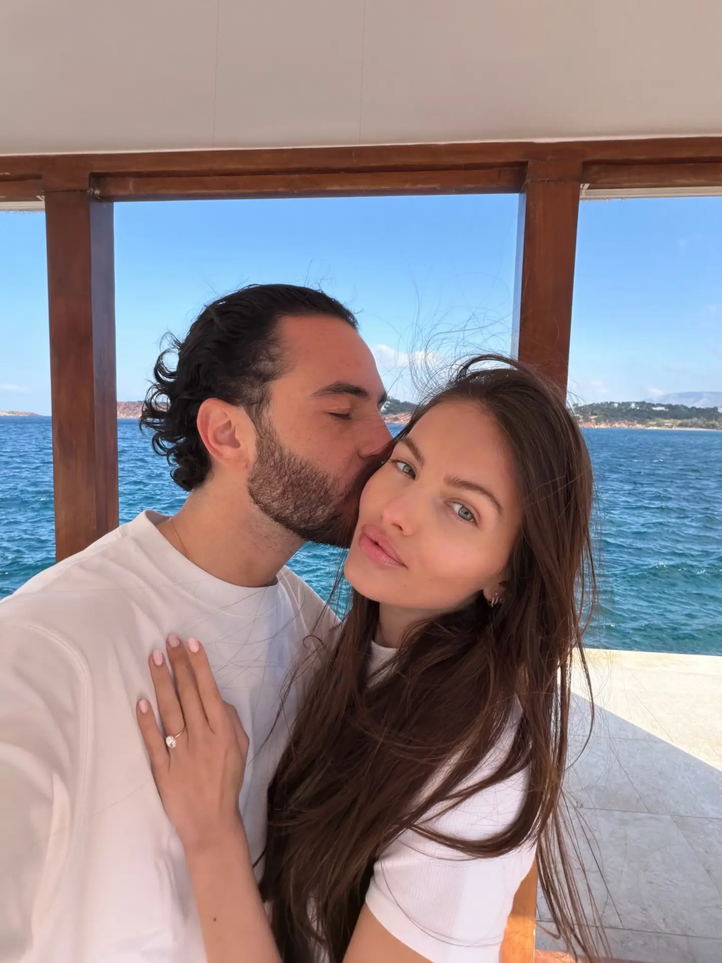 Thylane shared a series of snaps celebrating her engagement to French DJ Ben Attal (Instagram/@thylaneblondeau)