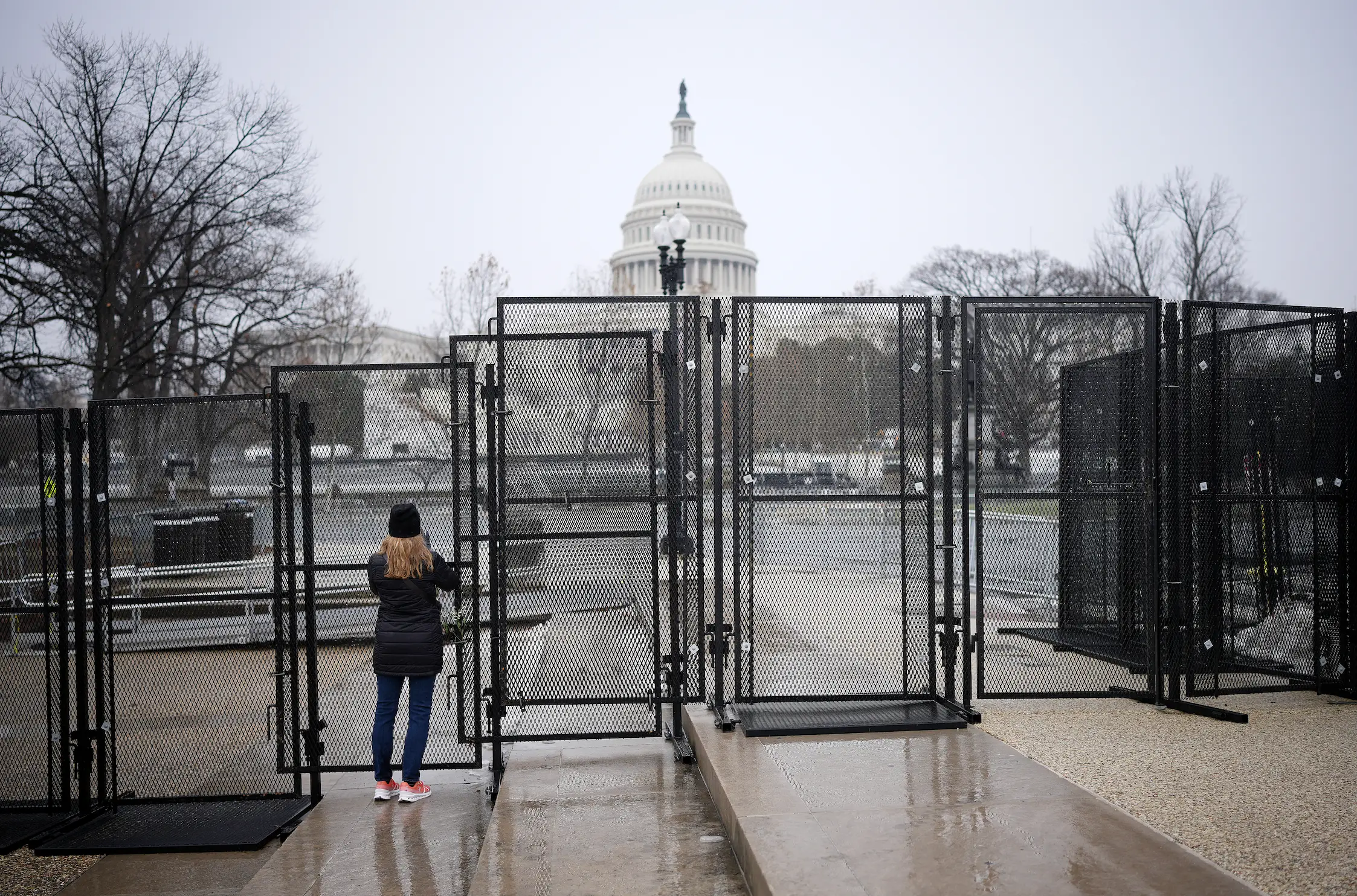 A 'ring of steel' was erected ahead of today's ceremony (Christopher Furlong/Getty Images)