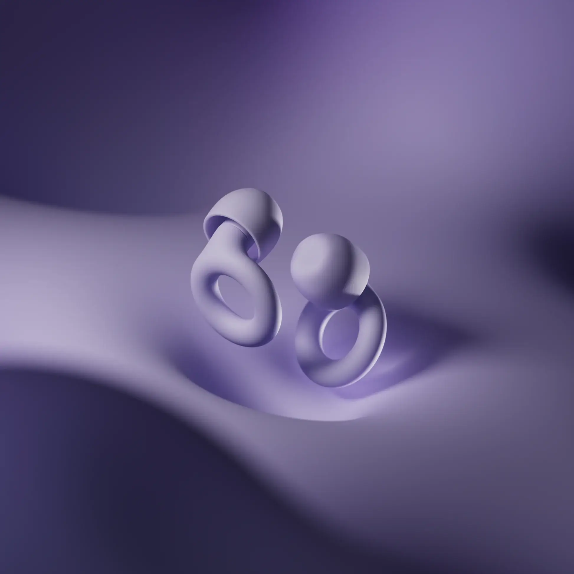 The earplugs come in a variety of colours.