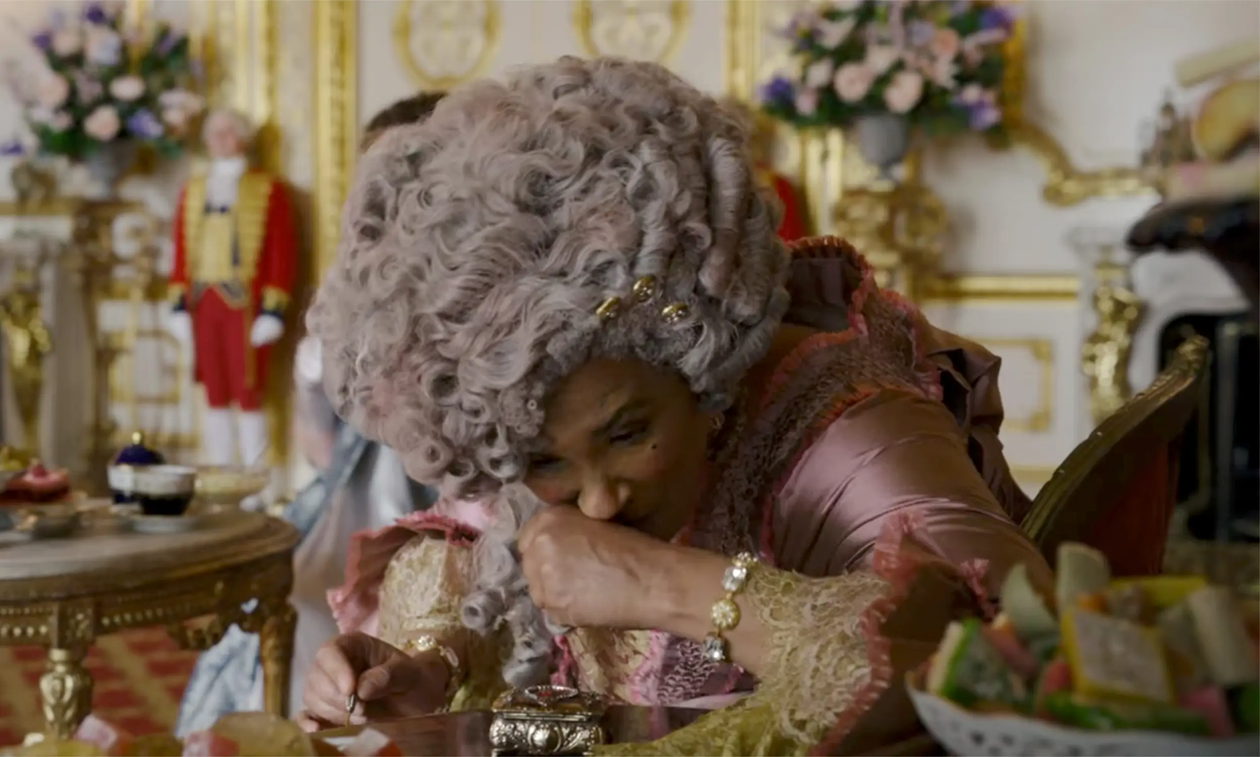 Queen Charlotte can regularly be seen sniffing the mysterious substance (