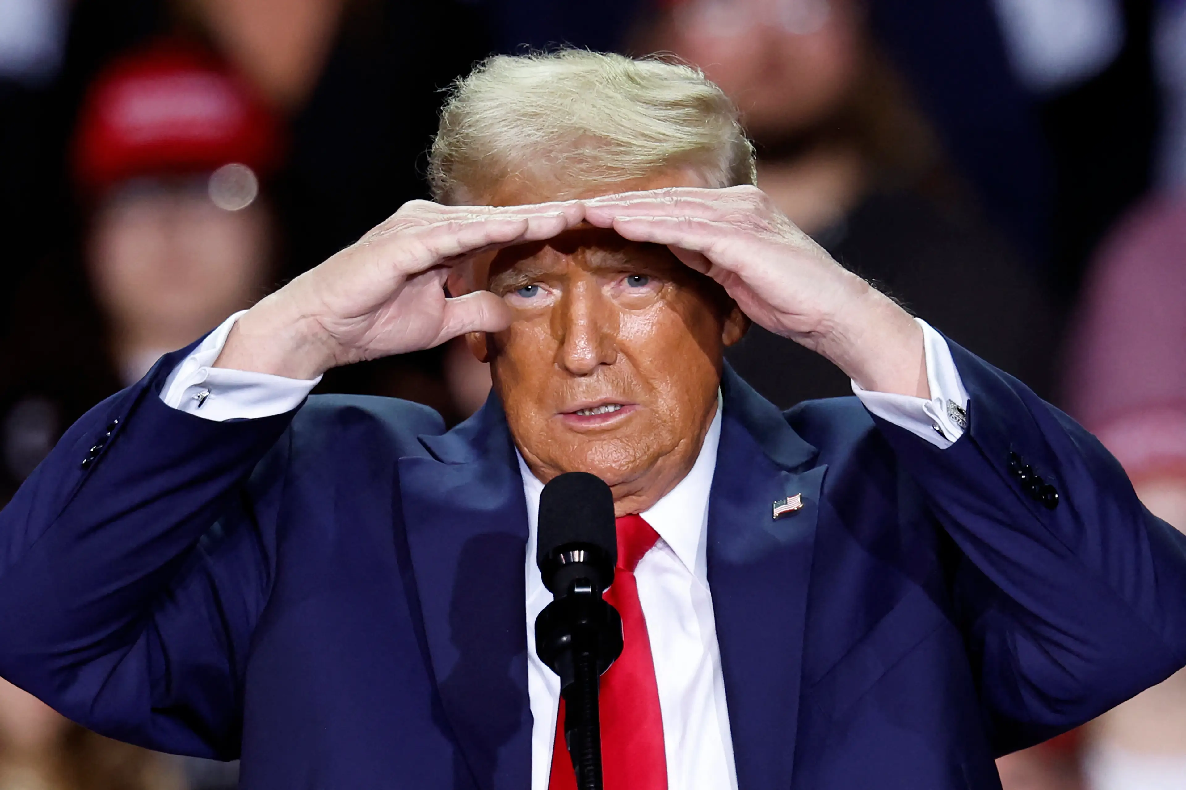 Trump is famed for his questionable tan (KAMIL KRZACZYNSKI/AFP via Getty Images)