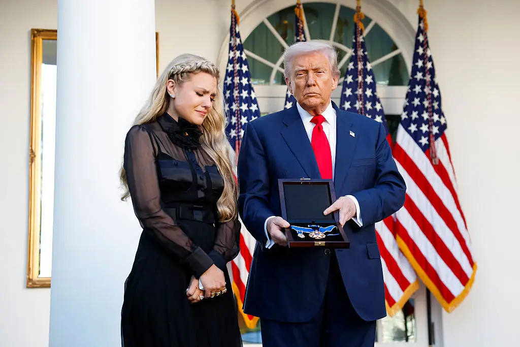 Donald Trump awarded Charlie Kirk with the Presidential Medal of Freedom yesterday (14 October) (Kevin Dietsch / Staff / Getty Images)