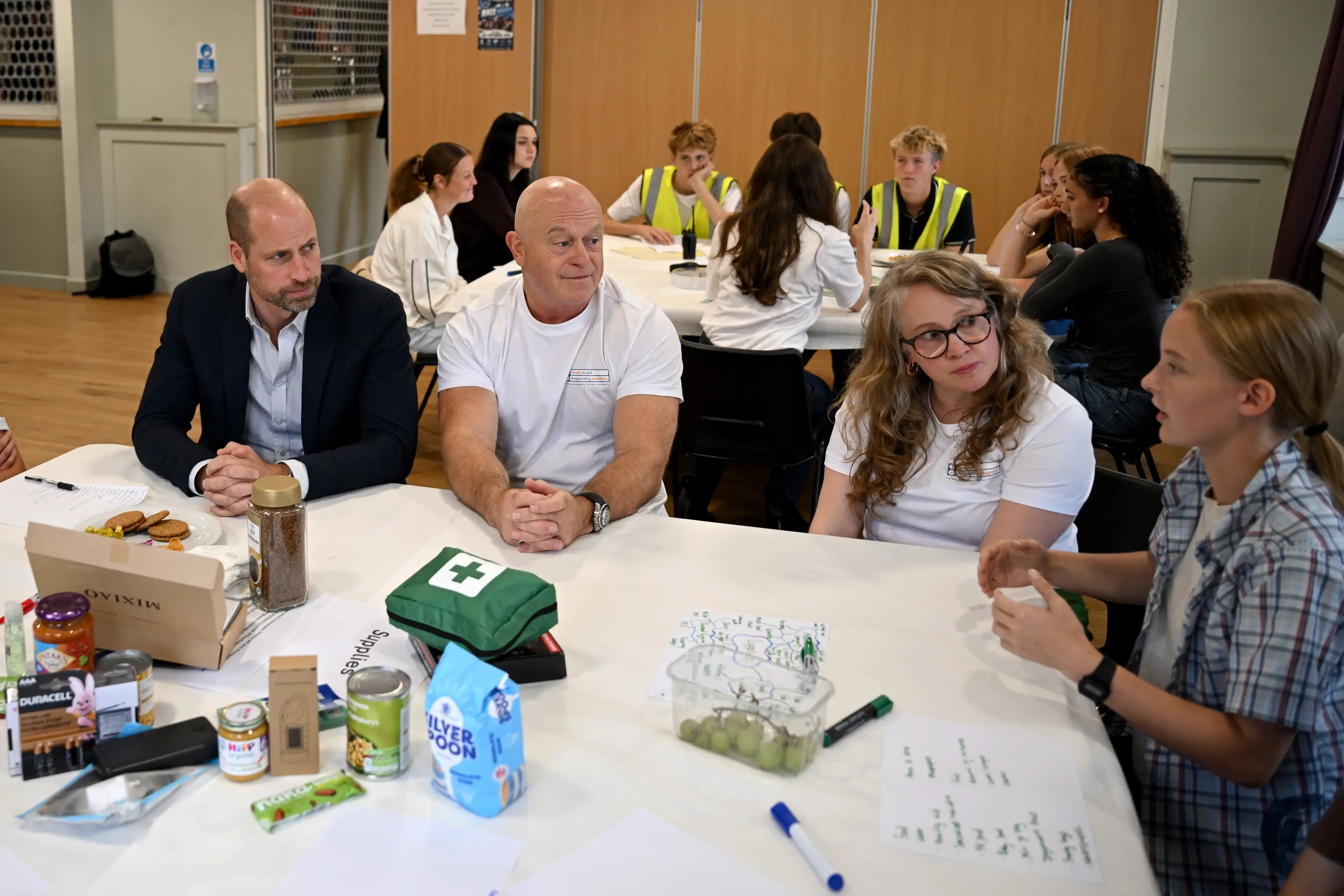The pair sat down with a local community to discuss emergency preparedness (PA)
