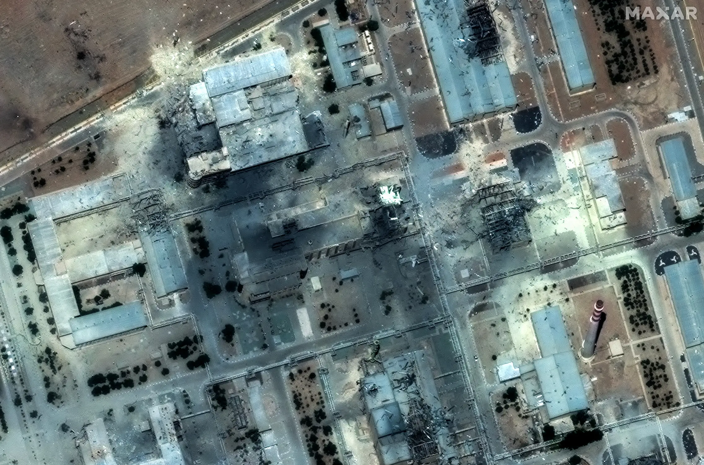 Trump claimed Iran would 'never' rebuild their nuclear facilities (2025 Maxar Technologies)