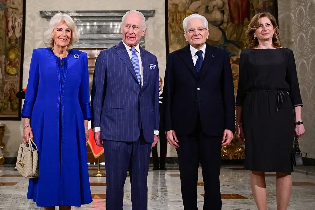 Charles met with President Mattarella (VICTORIA JONES/POOL/AFP via Getty Images)
