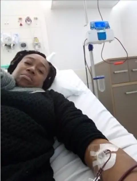 Linda has blood transfusions every four weeks.