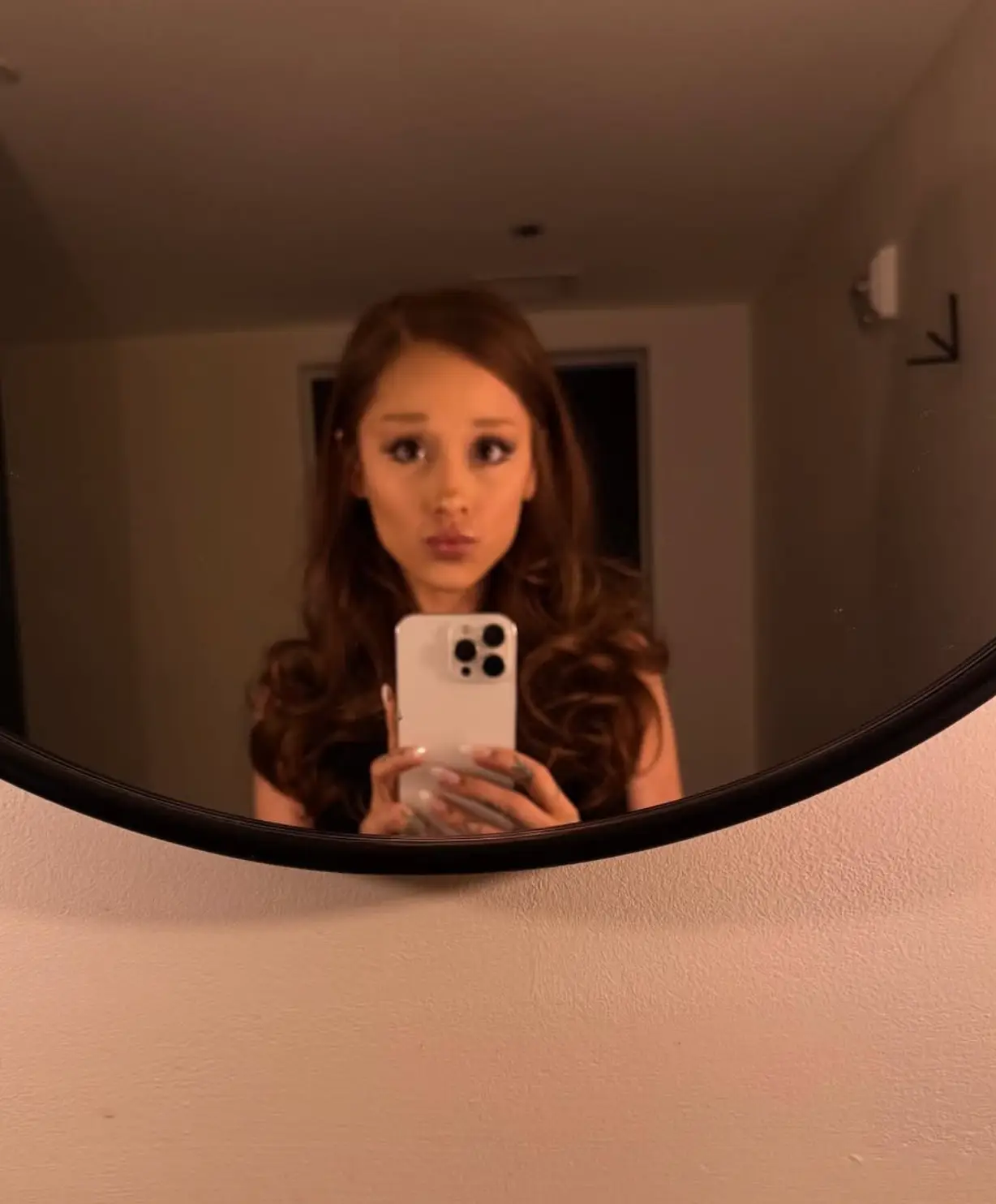 Ariana debuted her brown hair on Instagram (Instagram/@arianagrande)