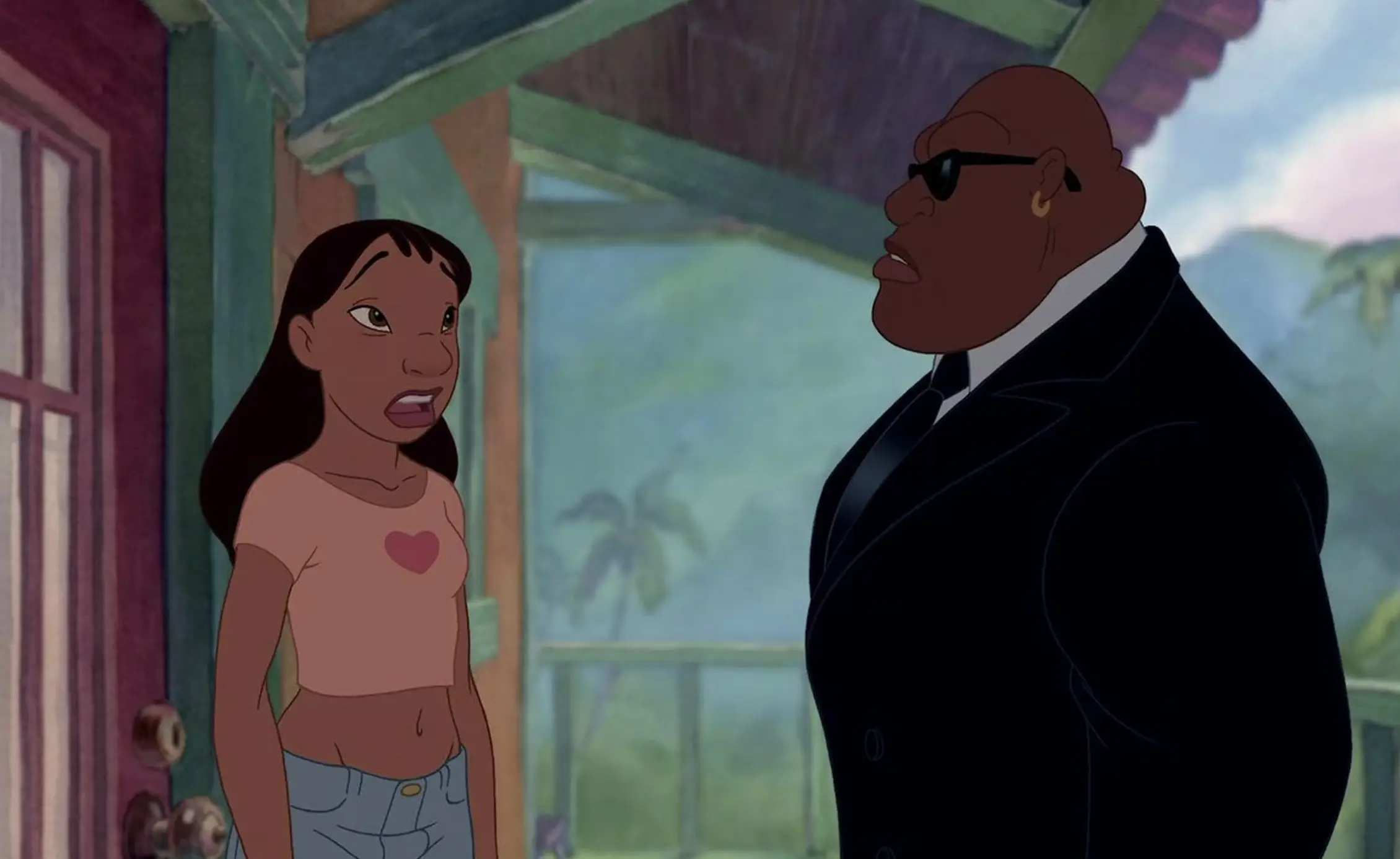 One fan theory suggests Lilo and Nani's late parents were CIA agents, with Bubbles as their colleague (Disney)