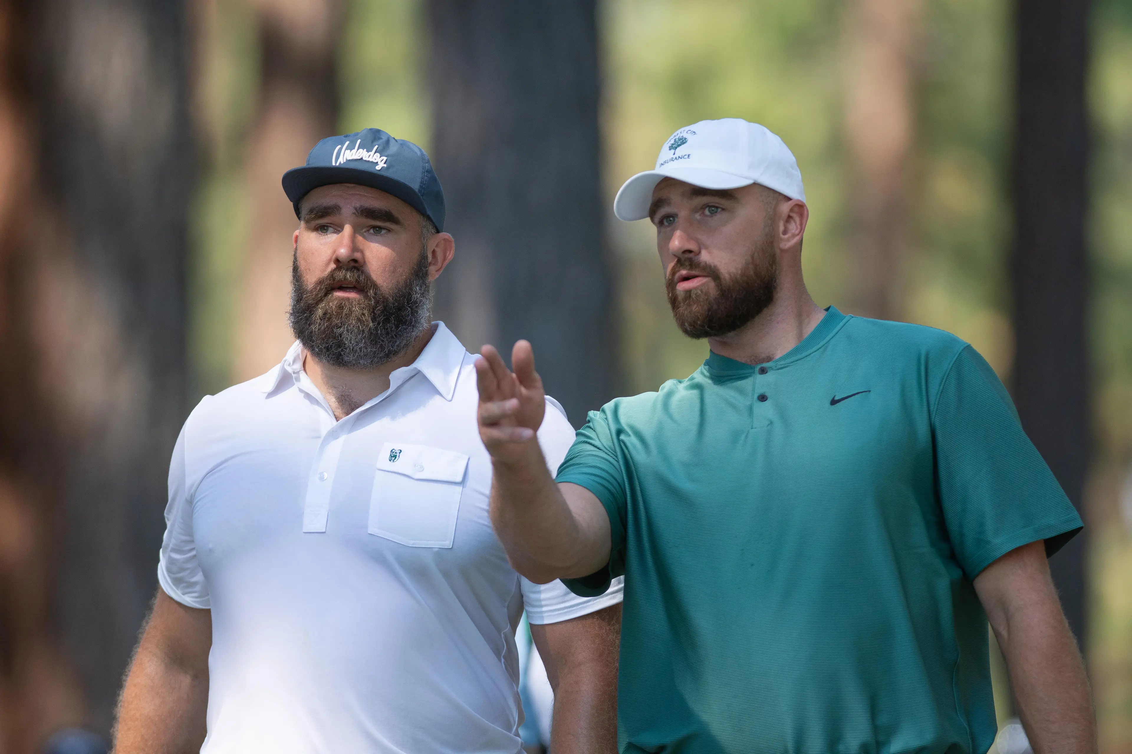 Travis and Jason Kelce have teased a 'very special guest' on their New Heights podcast (David Calvert/Getty Images for American Century Investments)