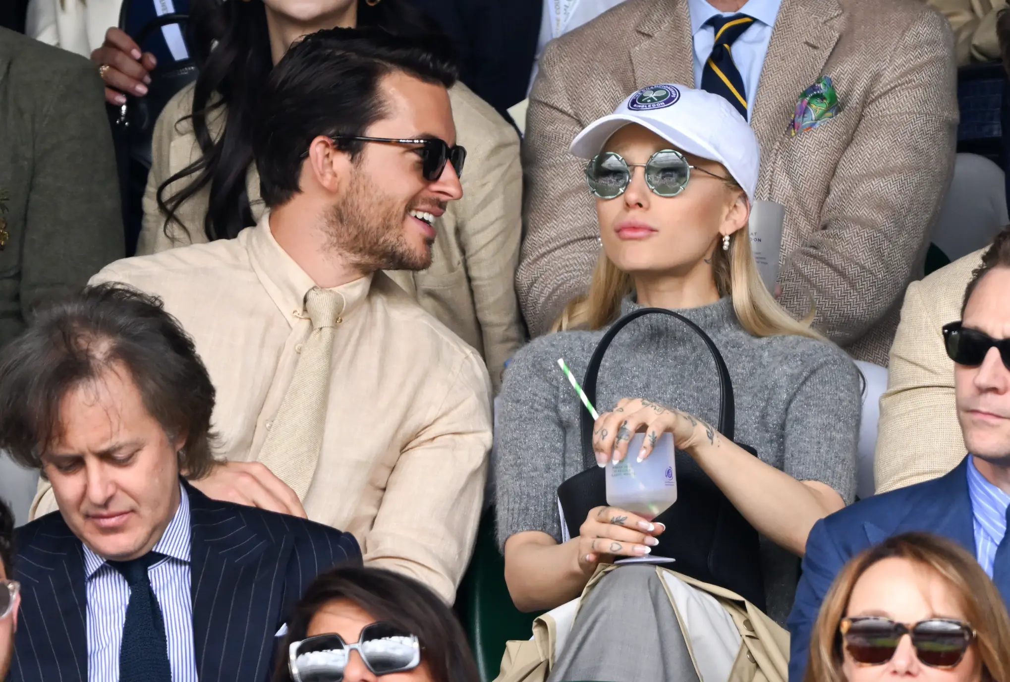 Wicked stars Ariana Grande and Jonathan Bailey are set to star in a theatre production at London's Barbican Centre in 2027 (Karwai Tang / Contributor / via Getty)