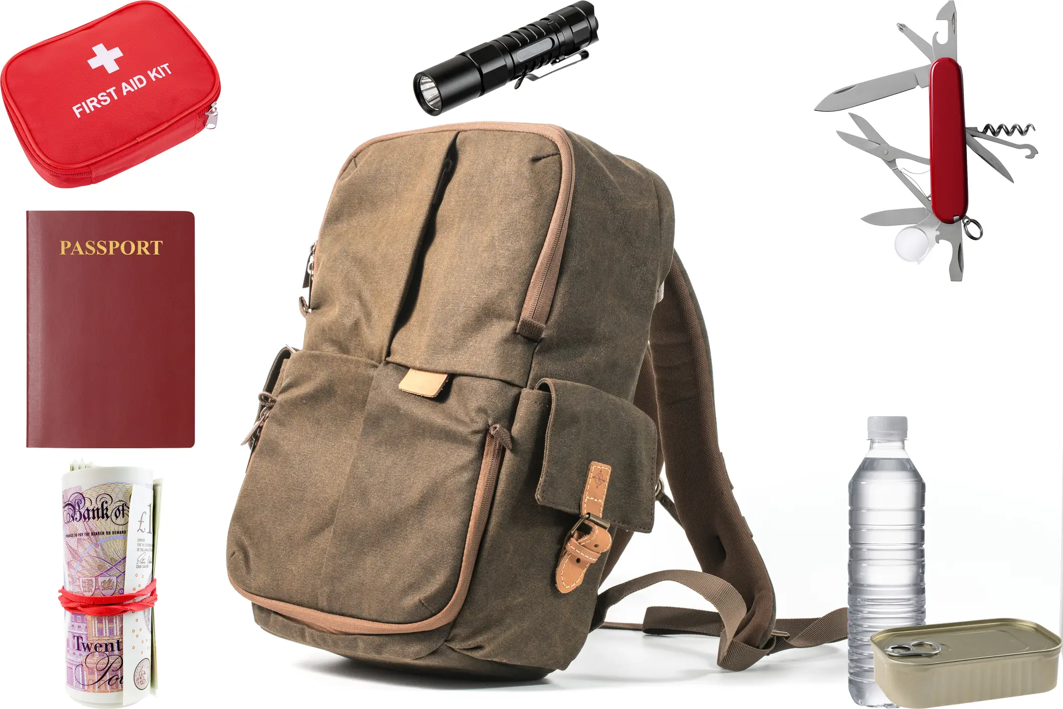 Necessary items include ID, flashlight, cash, food and water (Getty Stock Image)