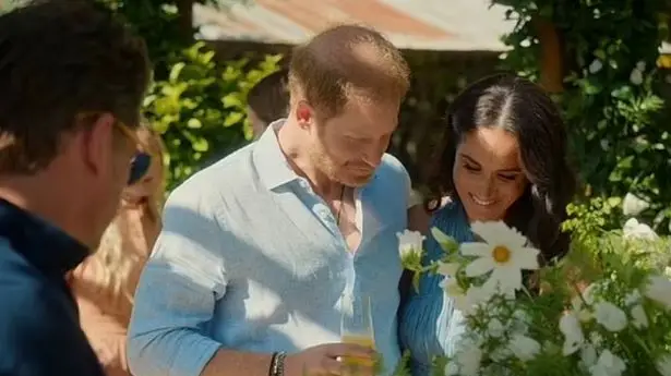 Prince Harry only makes a fleeting appearance in the final episode of Meghan Markle's new lifestyle series (Netflix)