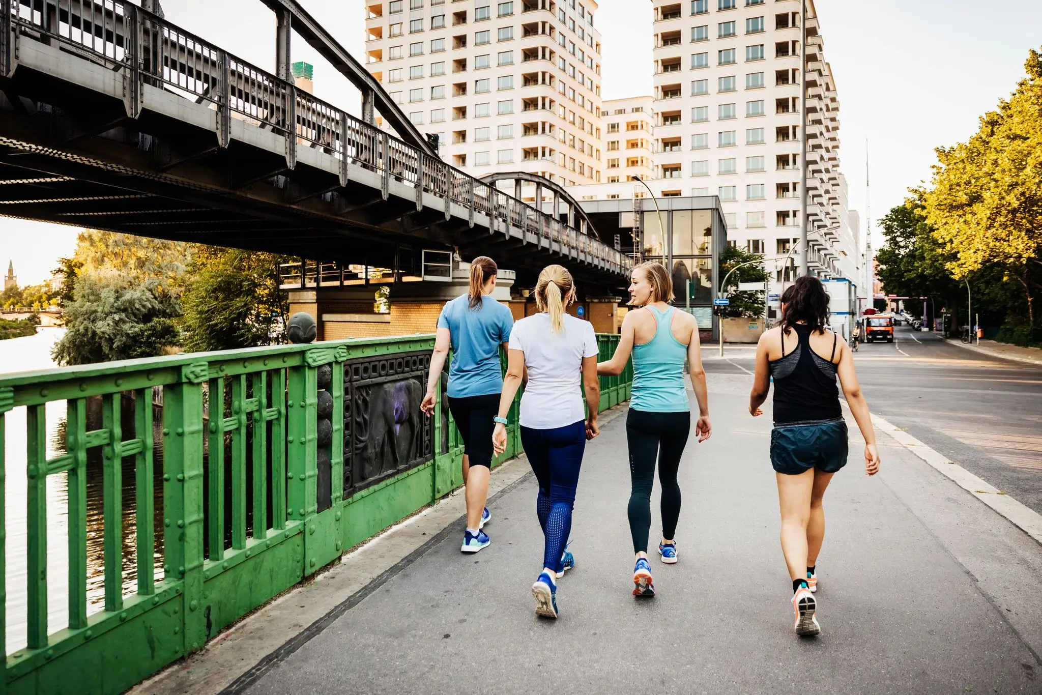 Group of friends walking for exercise (Hinterhaus Productions/Getty Images)