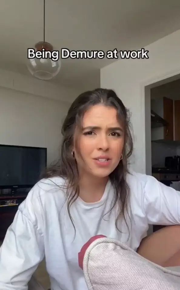 The internet is going wild for the 'demure' trend right now. (TikTok/@c.atherinegrace)