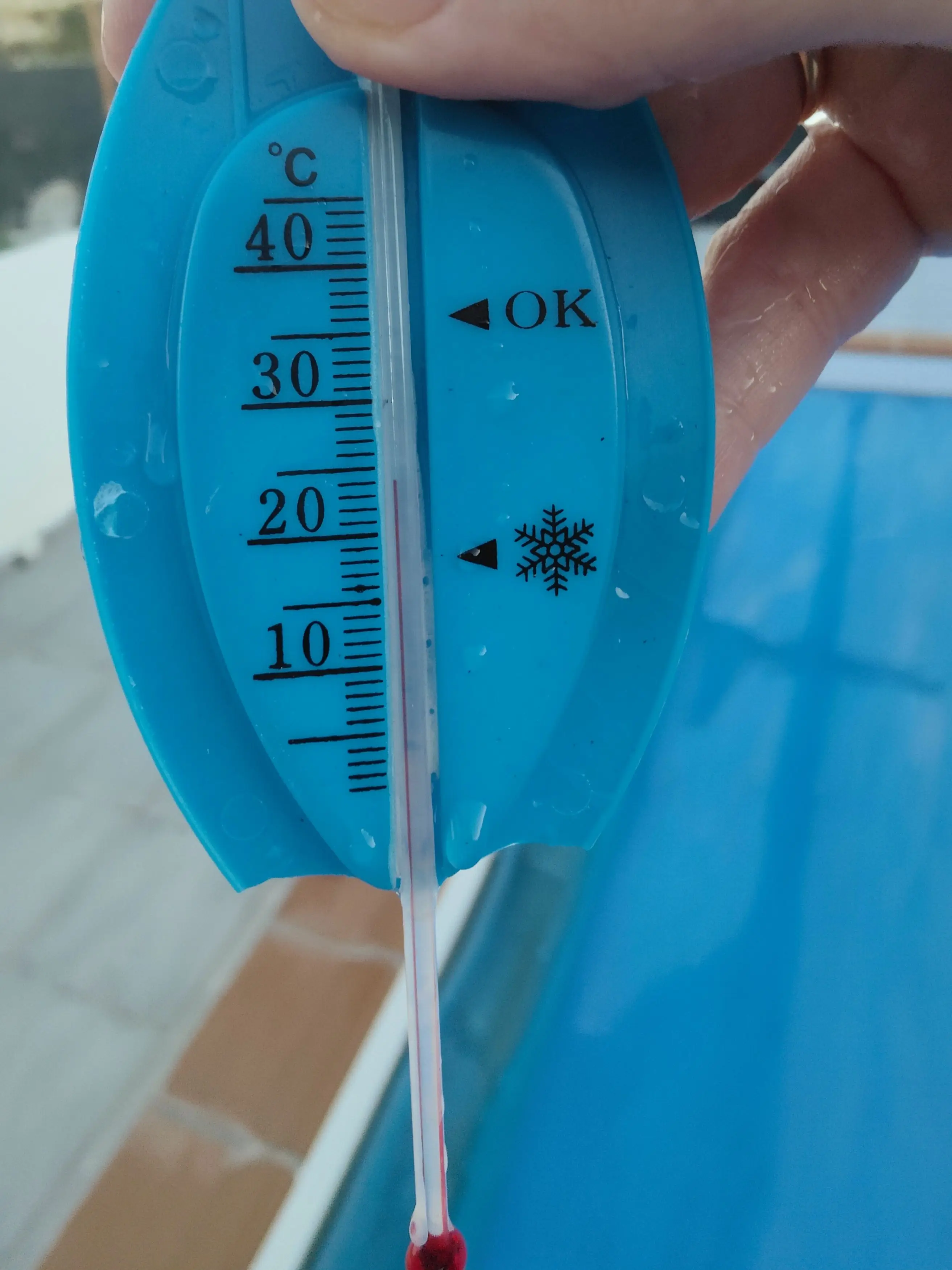 The mum bought a thermometer to measure the temperature herself.