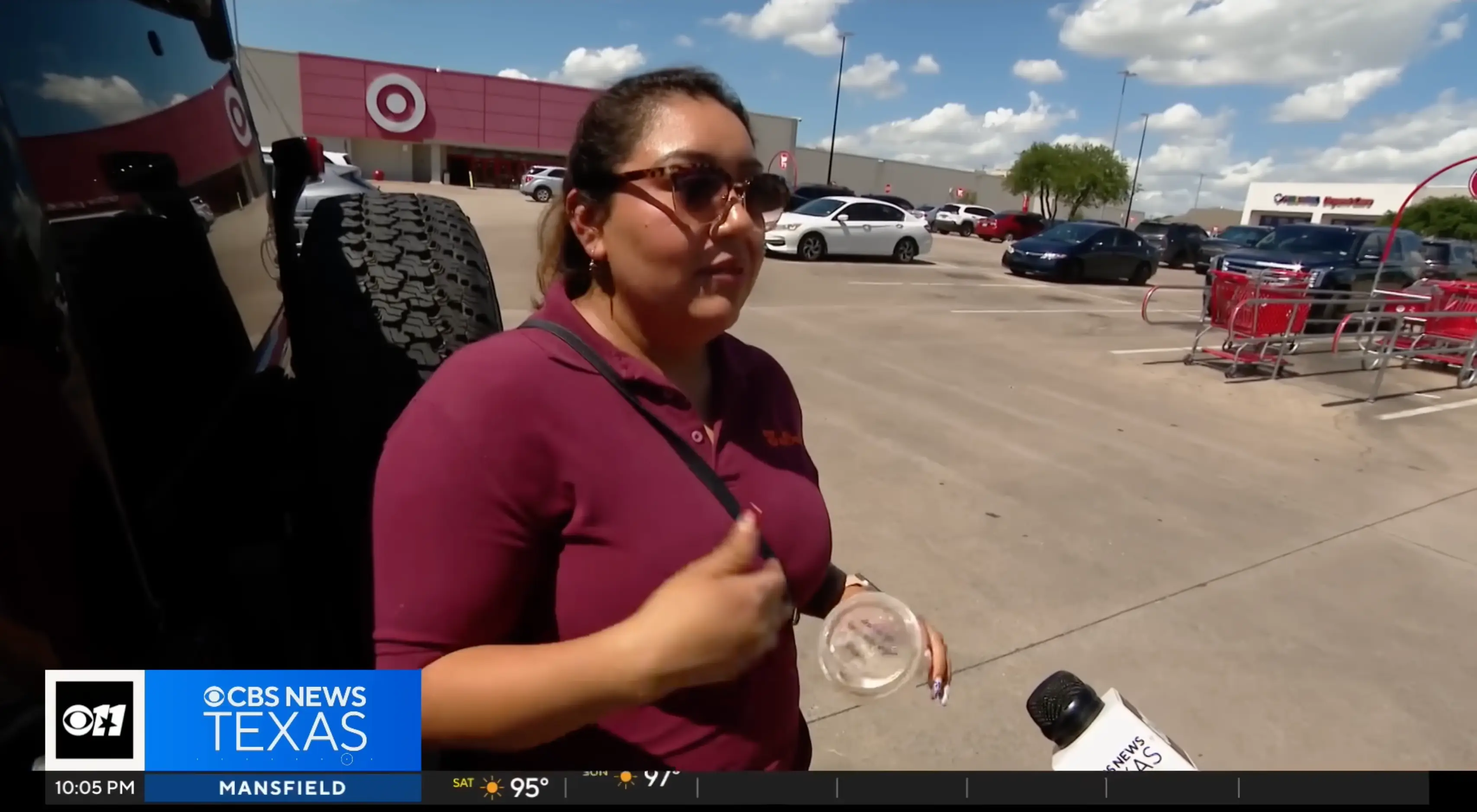 Bianca Lopez was upset by an 'offensive' joke written on her cup (YouTube/CBS Texas)