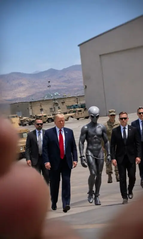 Trump's bizarre alien post has sparked quite the discussion online (Truth Social/@realDonaldTrump)