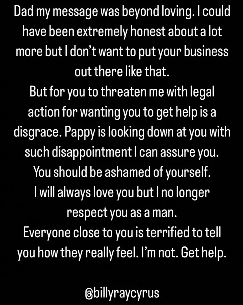 Trace has launched another appeal (Instagram/@tracecyrus)