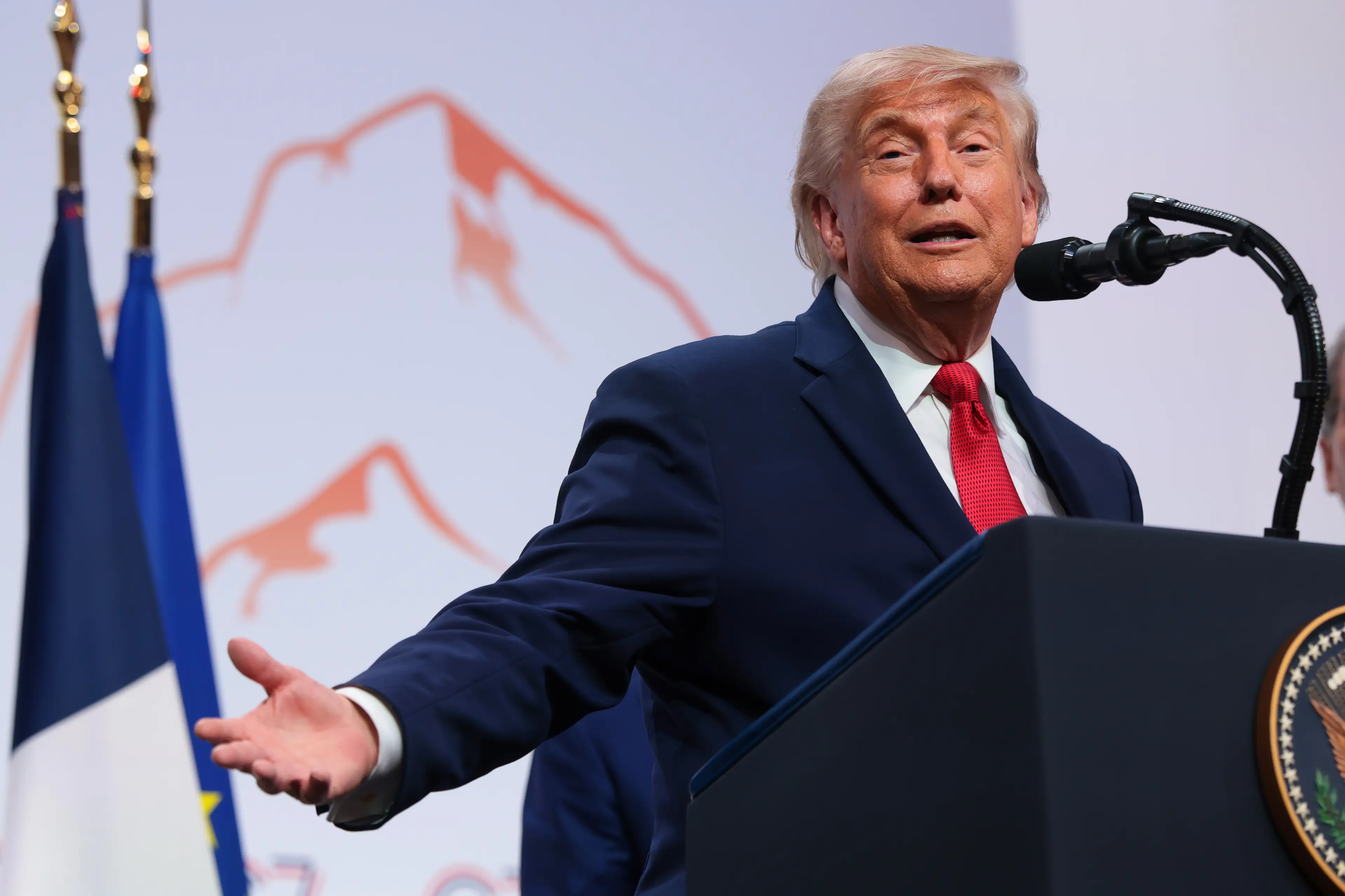 Donald Trump at the G7 conference (Anna Moneymaker/Getty Images)