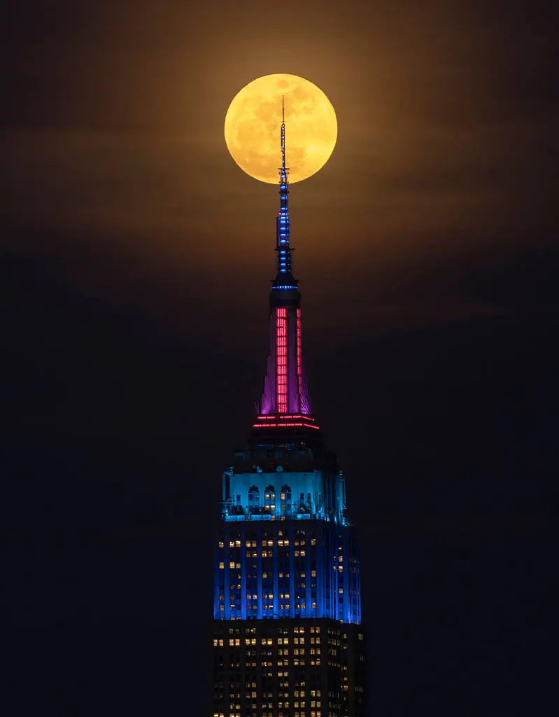 The Full Moon in Libra lit up our skies in the early hours of Thursday morning (Gary Hershorn/Getty Images)