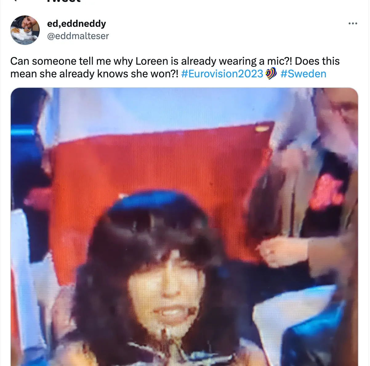 Fans spotted Loreen wearing a mic before her performance.