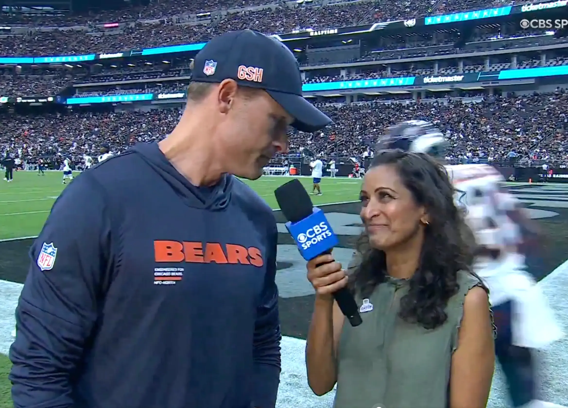 Fans have criticised the coach for his attitude towards the reporter (CBS)