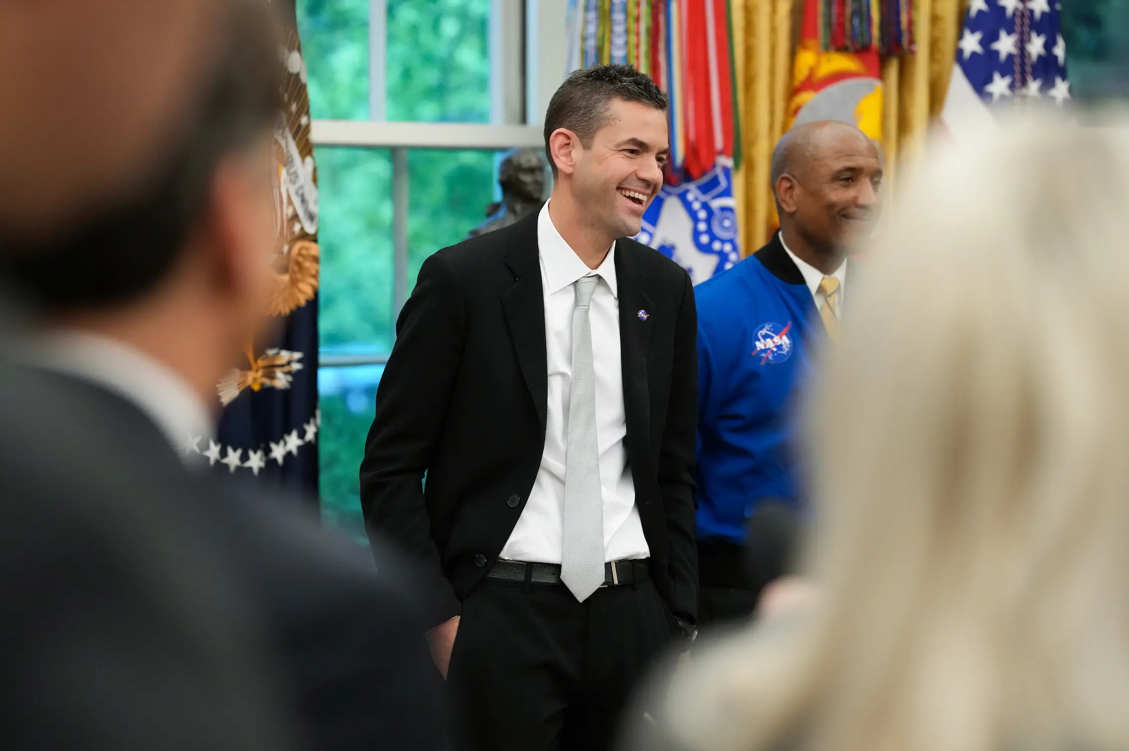 Isaacman attempted to laugh off the President's remarks (Andrew Harnik/Getty Images)