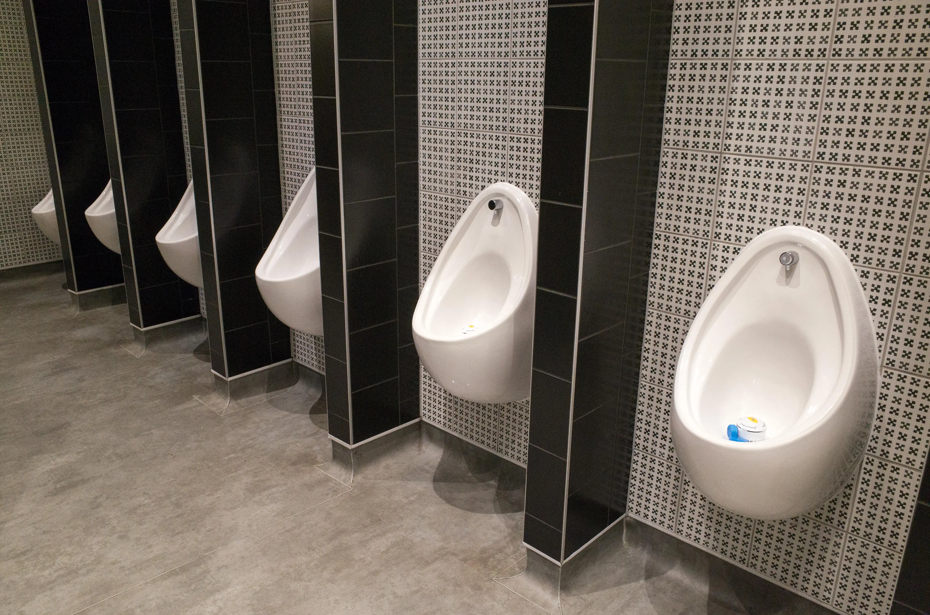 The mum won't let her son use men's toilets alone.