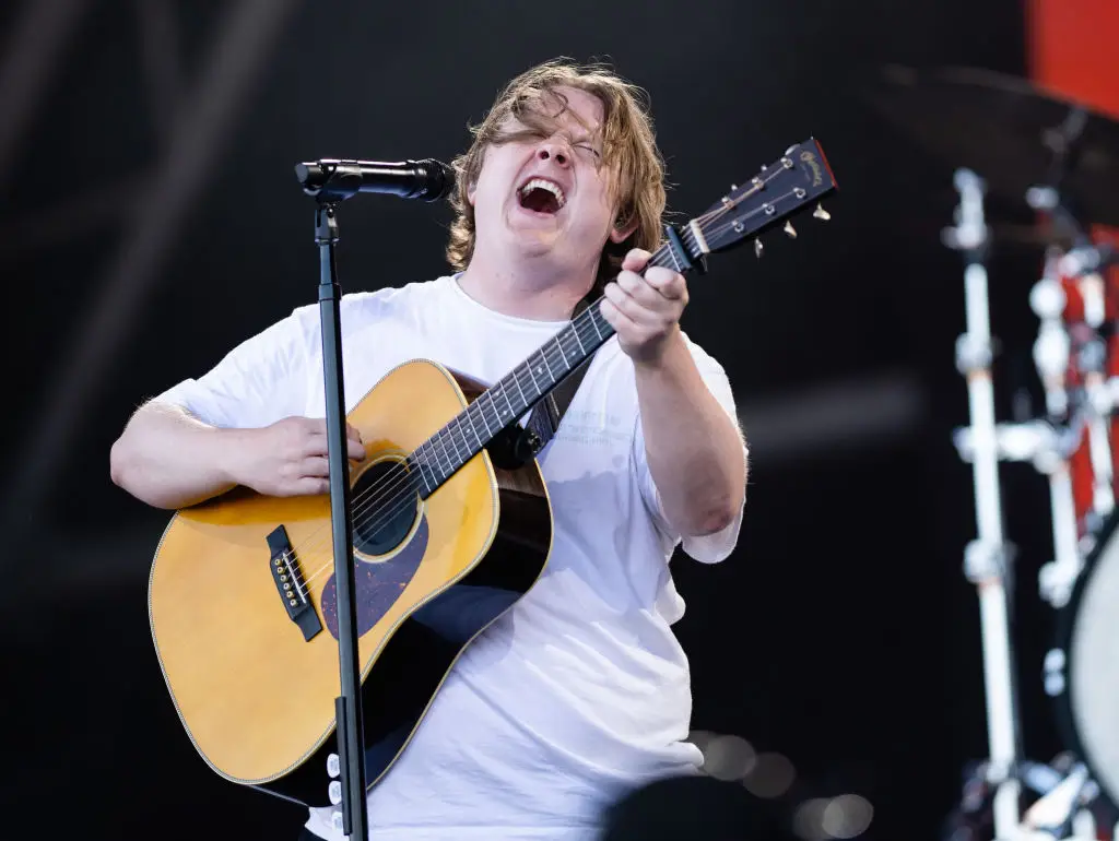 Scottish singer, Lewis Capaldi, was forced to stop his Glastonbury set in 2023 after losing his voice on stage (Samir Hussein / Contributor / Getty Images)