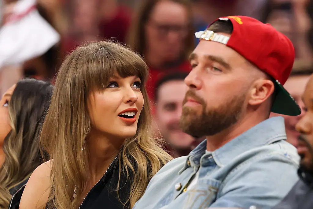 Taylor Swift and Travis Kelce watched the Cavaliers take on the New York Knicks over the weekend (Gregory Shamus / Staff / Getty Images)