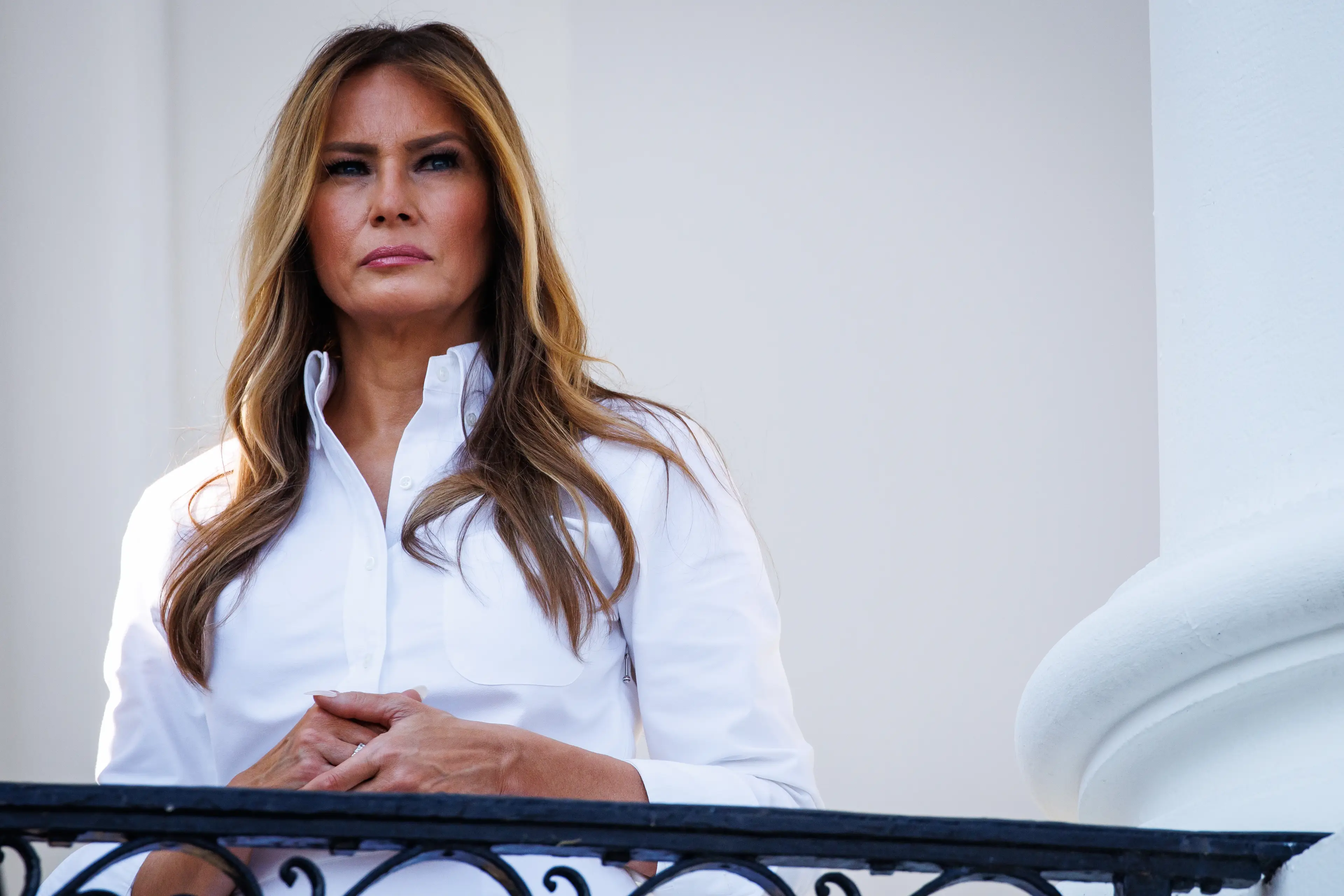 Speculation had been rife about Melania's whereabouts (Samuel Corum/Getty Images)
